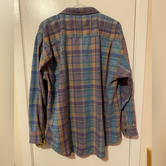 Loafer’s Plaid Button Up - Size 2X Big - Blue, Purple, Jewel Tones - Picture 2 of 8